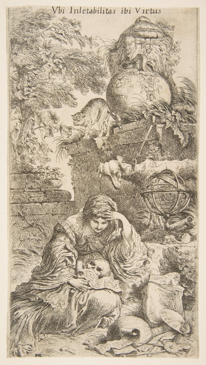 Melencholia, ca. 1645-1646. av Giovanni Benedetto Castiglione