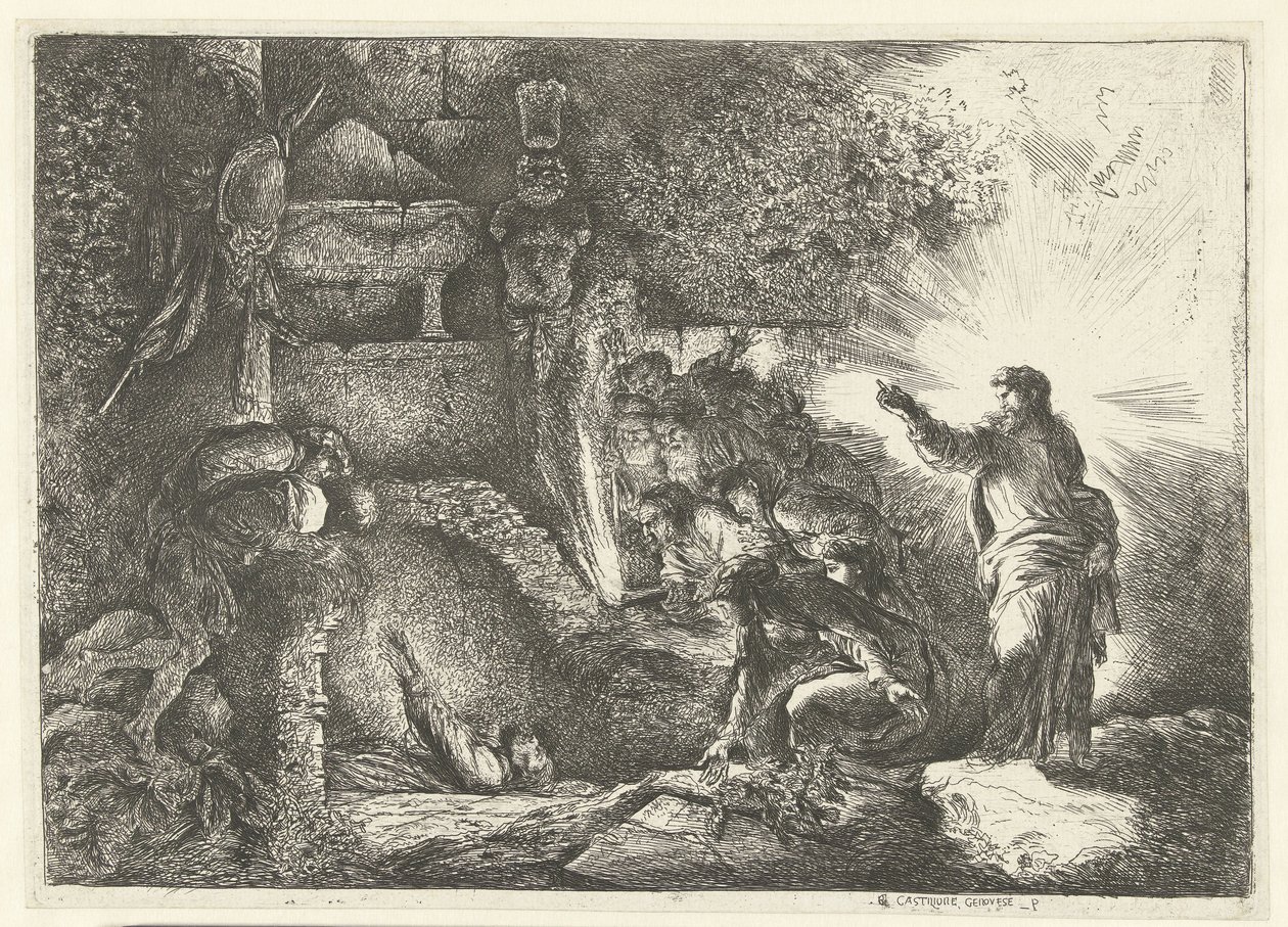Oppdragelse av Lasarus av Giovanni Benedetto Castiglione