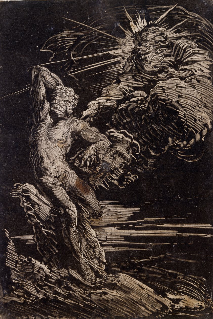 Skapelsen av Adam, ca. 1642 av Giovanni Benedetto Castiglione