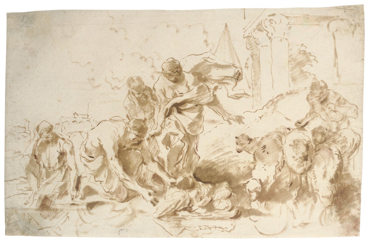 Funnet av Moses av Giovanni Benedetto Castiglione