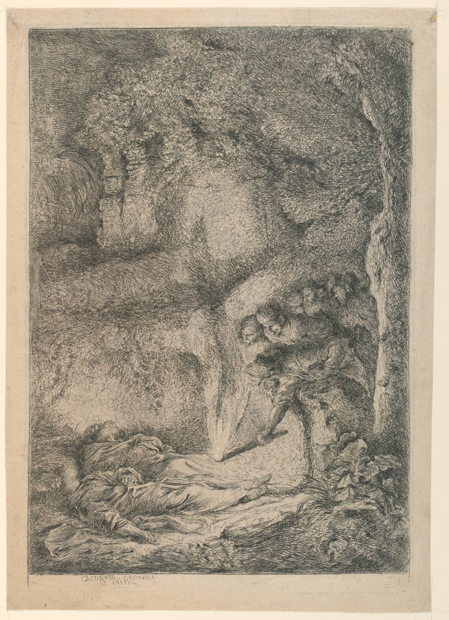 Funnet av likene til St. Peter og St. Paul av Giovanni Benedetto Castiglione