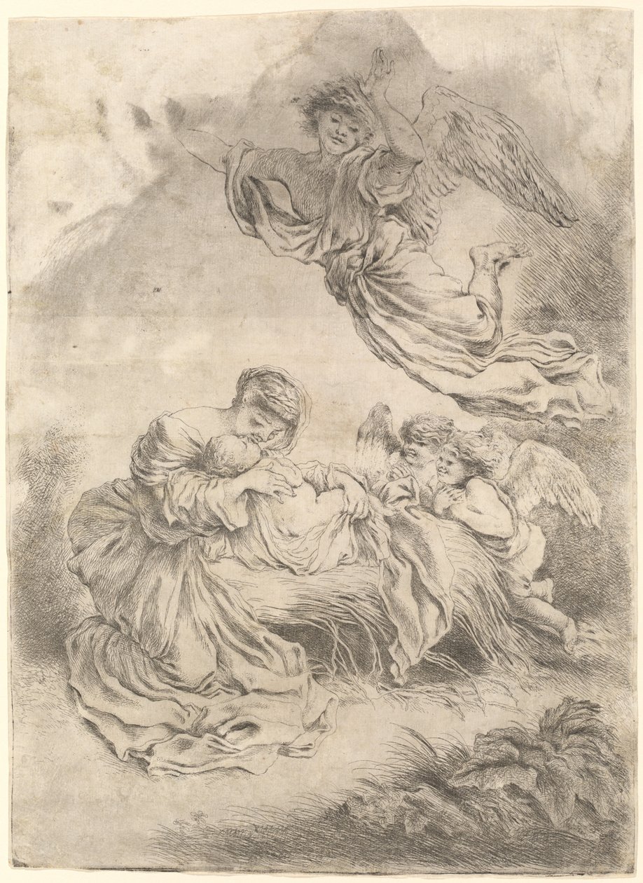 Madonnaen og barnet av Giovanni Benedetto Castiglione