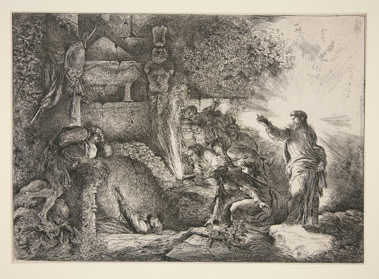 Oppreisningen av Lasarus av Giovanni Benedetto Castiglione