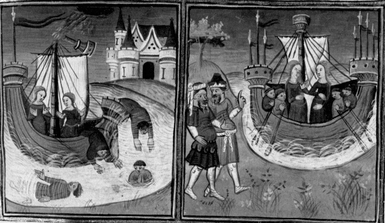 Dekameron, Alatiels skips forlis; den unge jenta vender hjem. Andre dag, novelle 7 av Giovanni Boccaccio