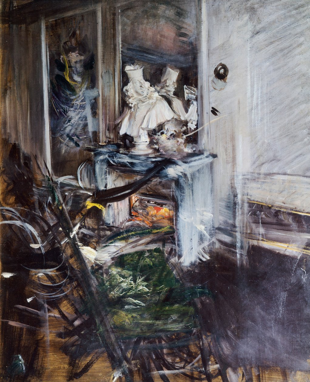 Kardinal Bernini i malerens rom av Giovanni Boldini (1842-1931), olje på lerret, 53x46 cm av Giovanni Boldini