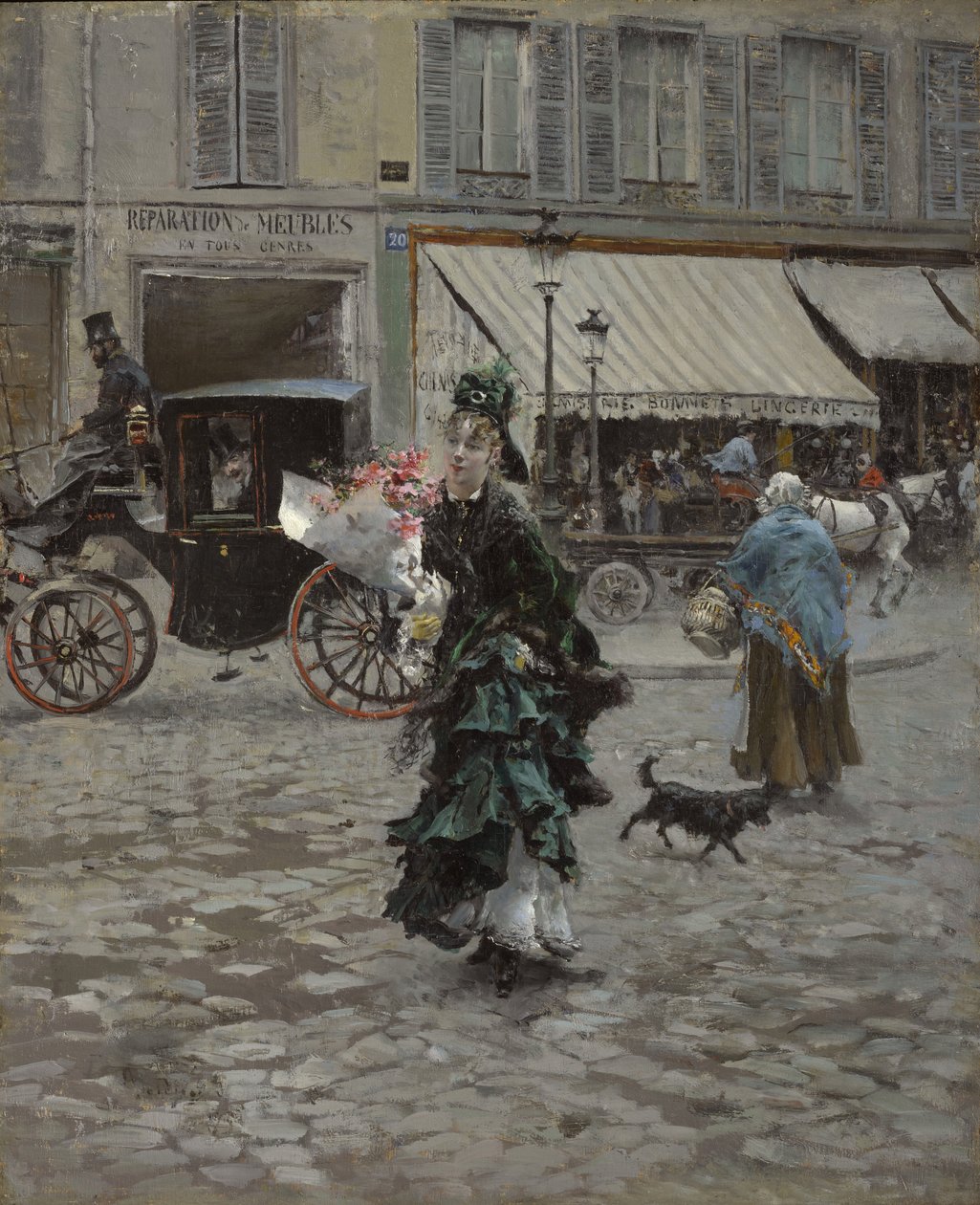 Crossing the Street, 1873-75 av Giovanni Boldini