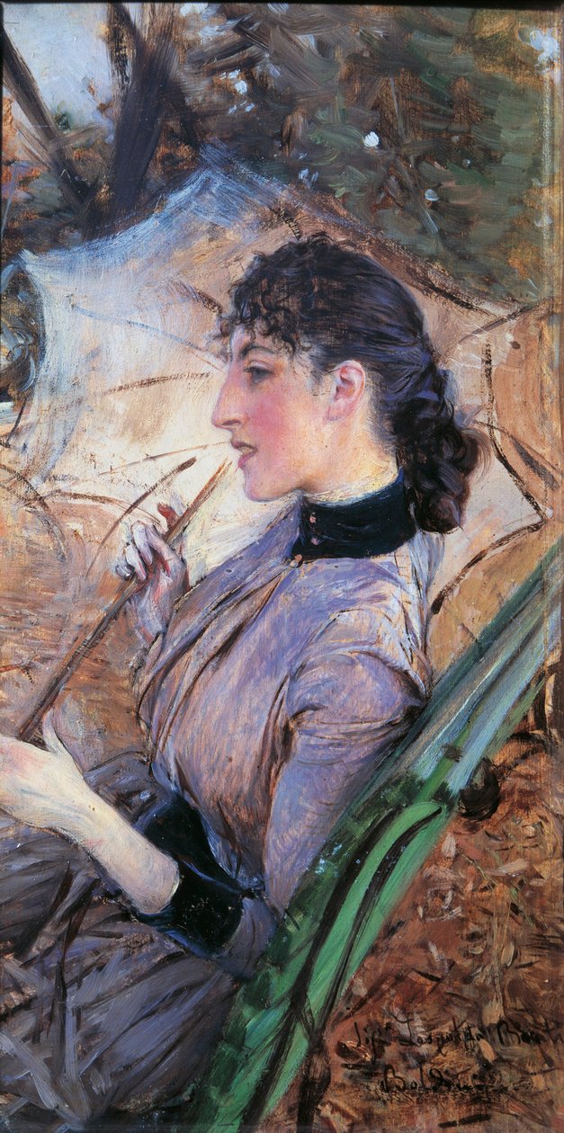 Italia, Firenze, profil av Alaide Banti av Giovanni Boldini
