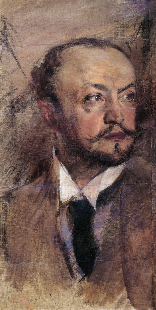 Italia, Firenze, Selvportrett i Montorsoli, oljemaleri av Giovanni Boldini