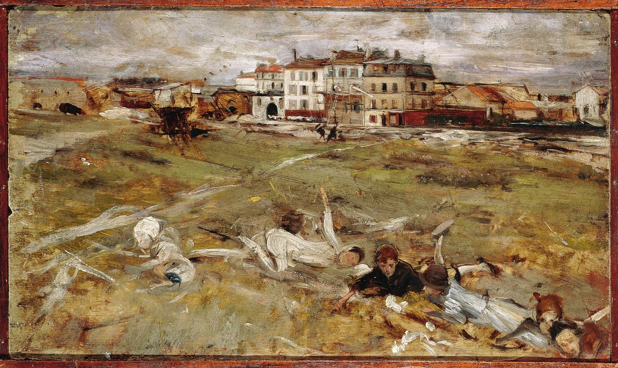 Italia, Paris forstad (olje på lerret) av Giovanni Boldini