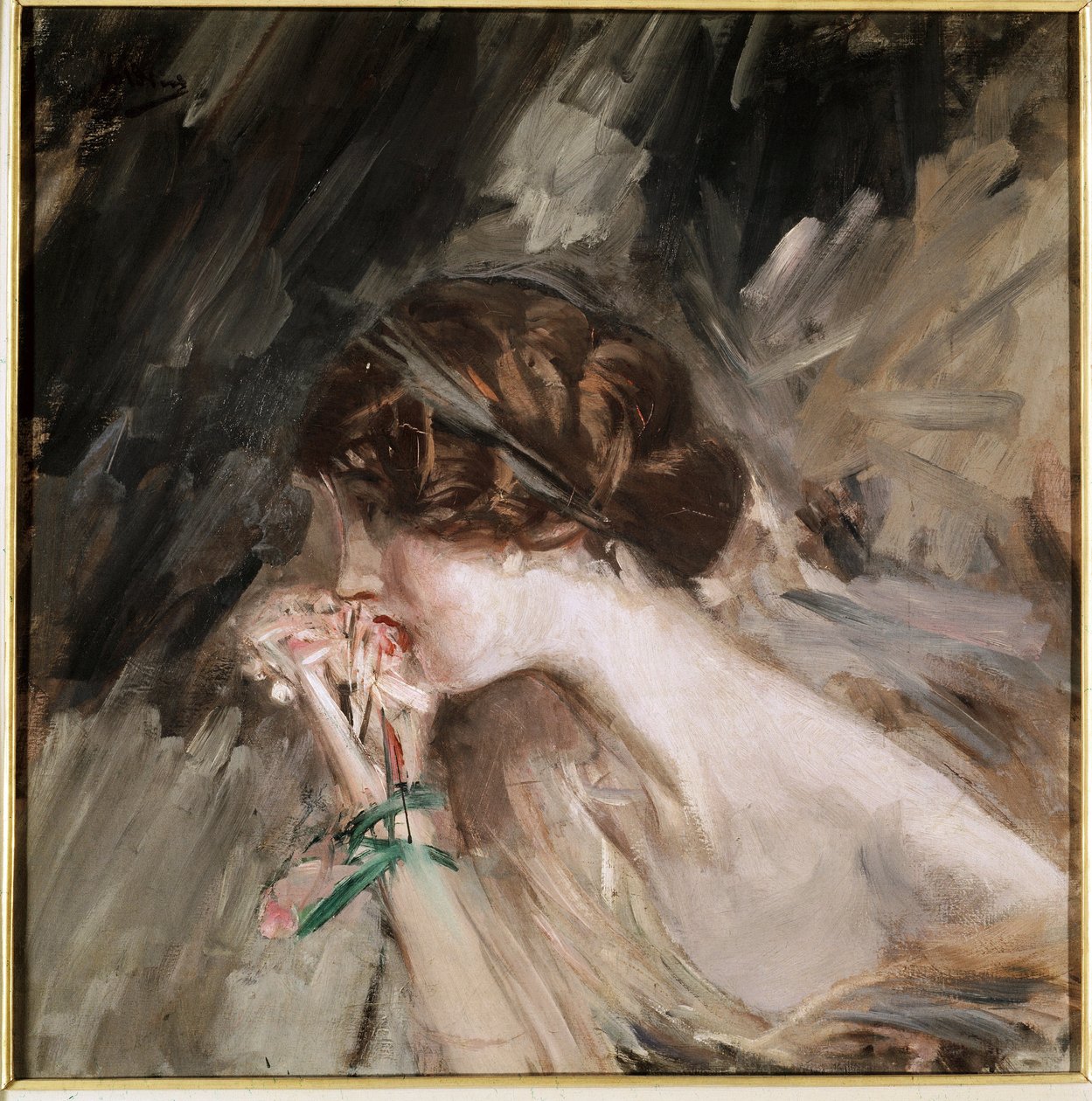 Jeanne. Maleri av Giovanni Boldini (1842-1931), slutten av 1800-tallet, begynnelsen av 1900-tallet. Olje på lerret. Galleria d'Arte Moderna, Milano av Giovanni Boldini