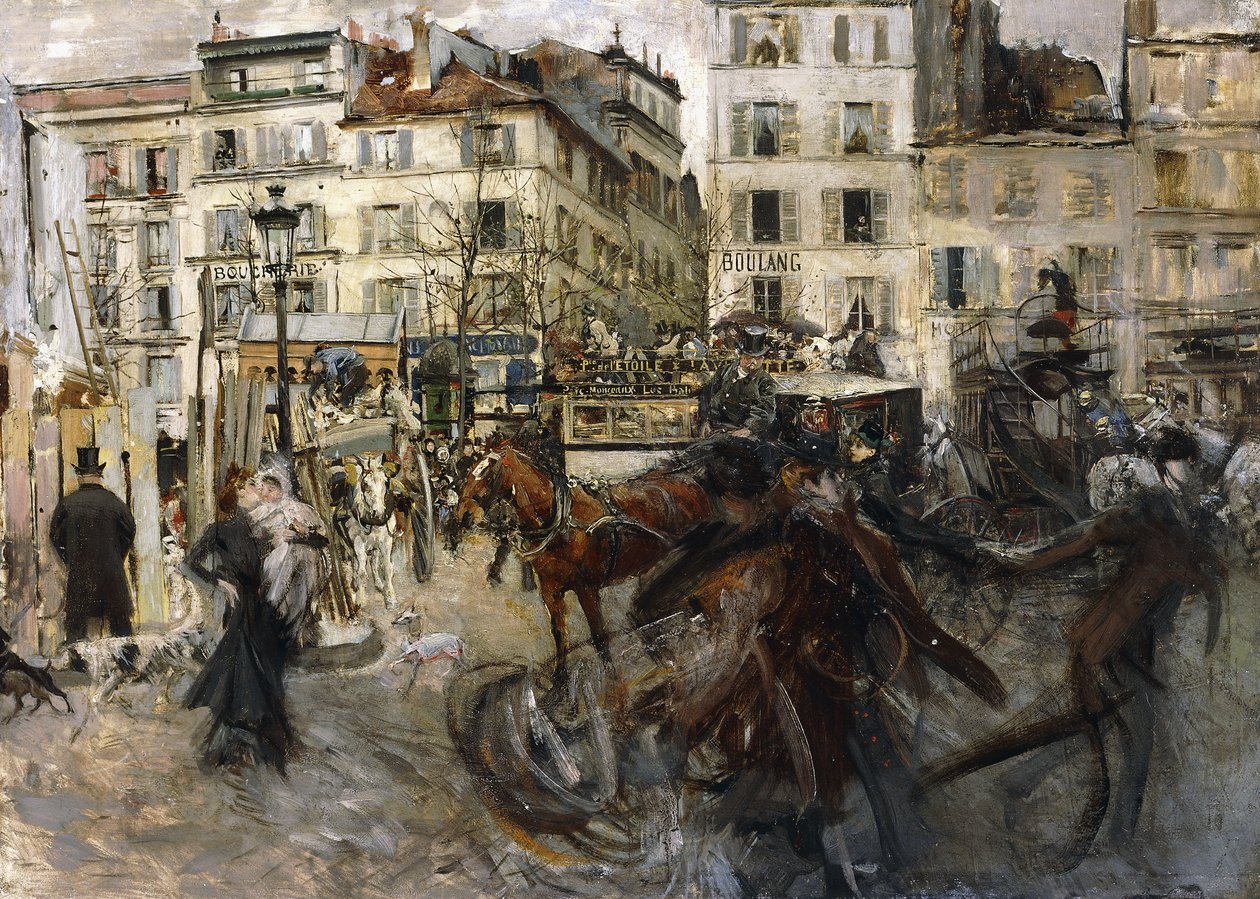 Place Pigalle, 1874 av Giovanni Boldini