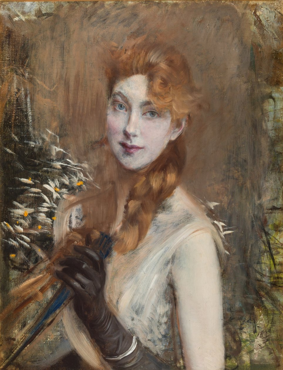 Den blonde fletten, ca 1891. av Giovanni Boldini
