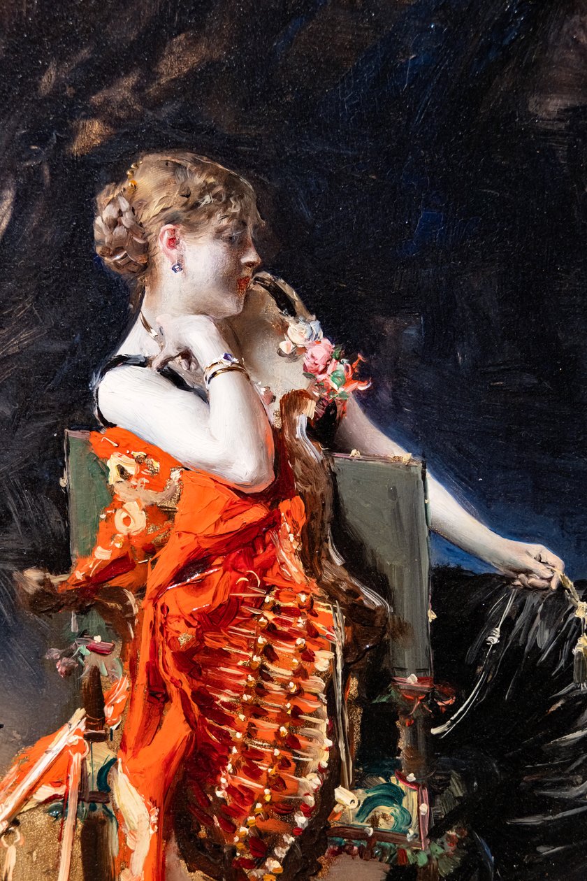 Madam X, detalj av Giovanni Boldini