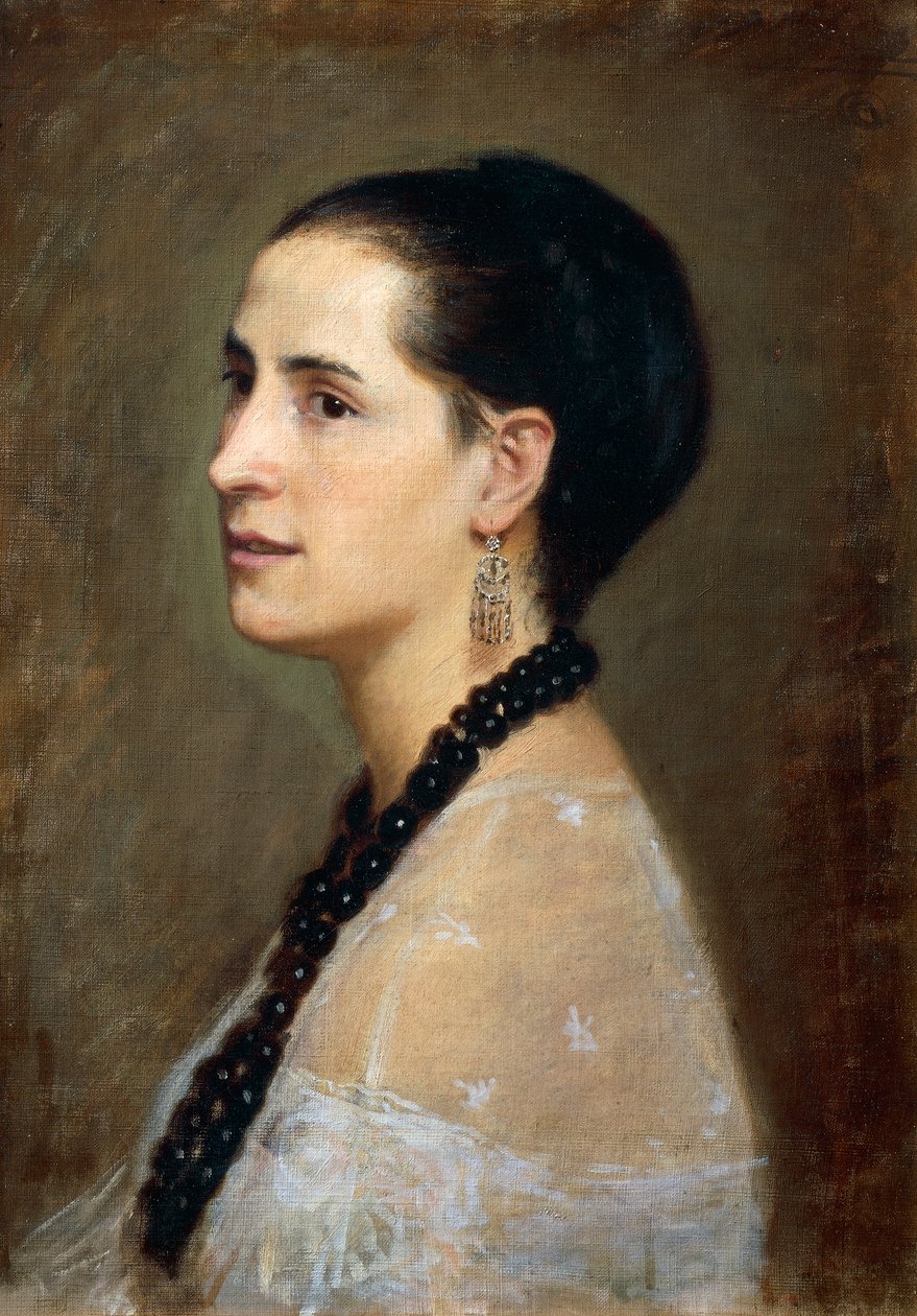 Portrett av Adelaide Ristori av Giovanni Boldini (1842-1931), olje på lerret, 55x41 cm av Giovanni Boldini