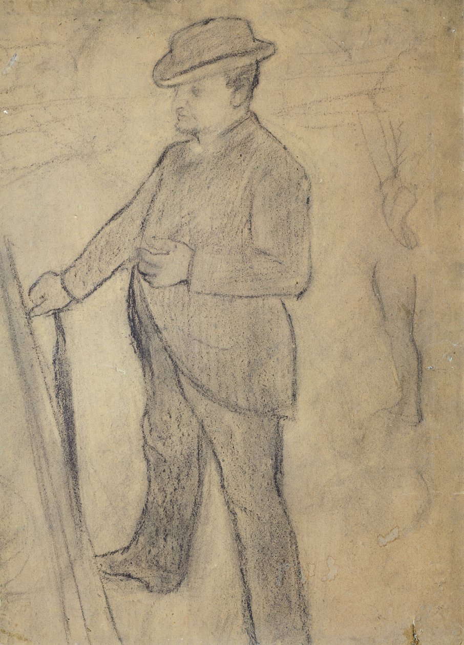 Portrett av Boldini, av Edgar Degas (1834-1917), tegning av Giovanni Boldini