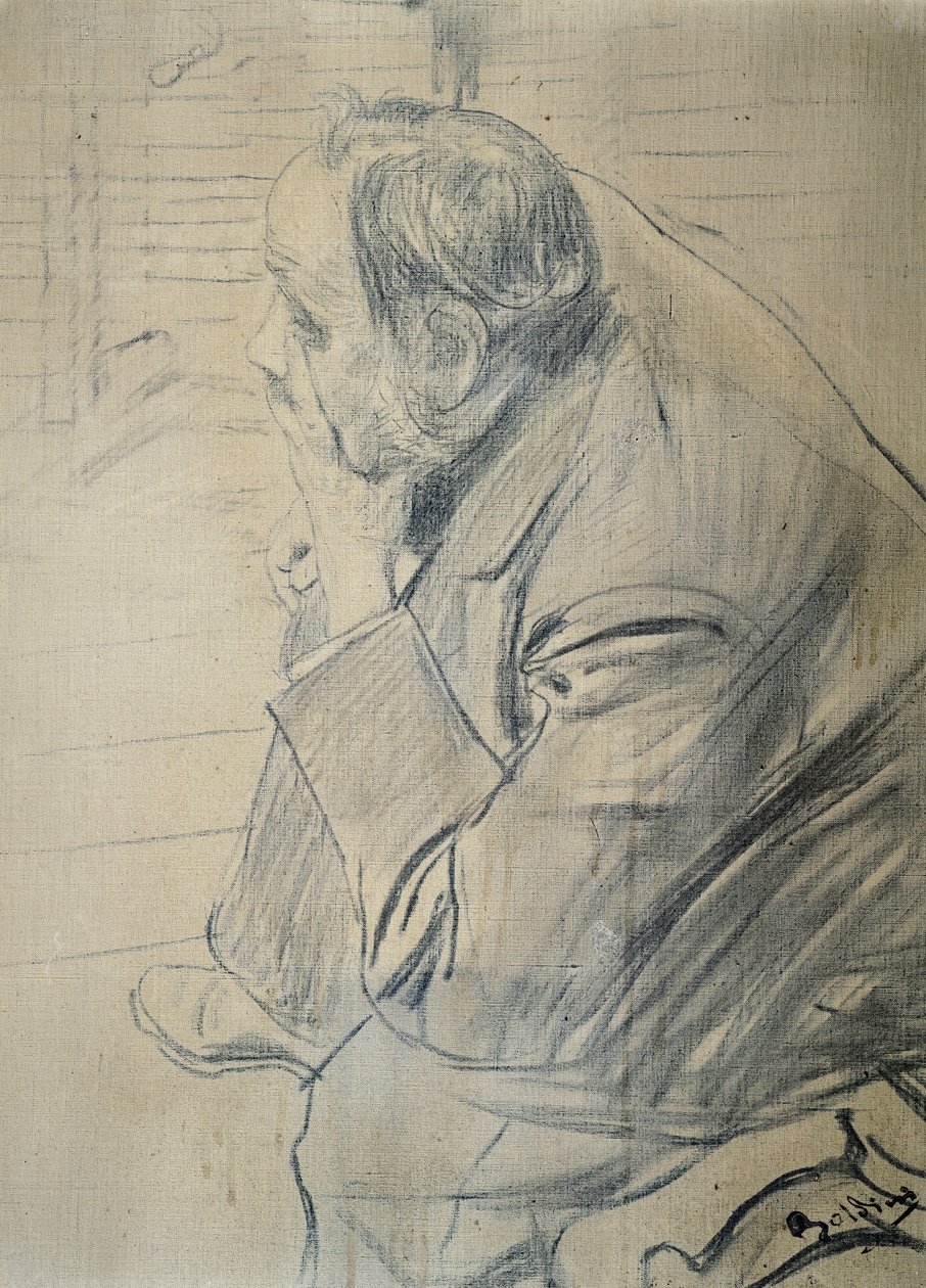 Portrett av Edgar Degas av Giovanni Boldini (1842-1931) Kull på lerret, 605x46 cm, ca 1885 av Giovanni Boldini