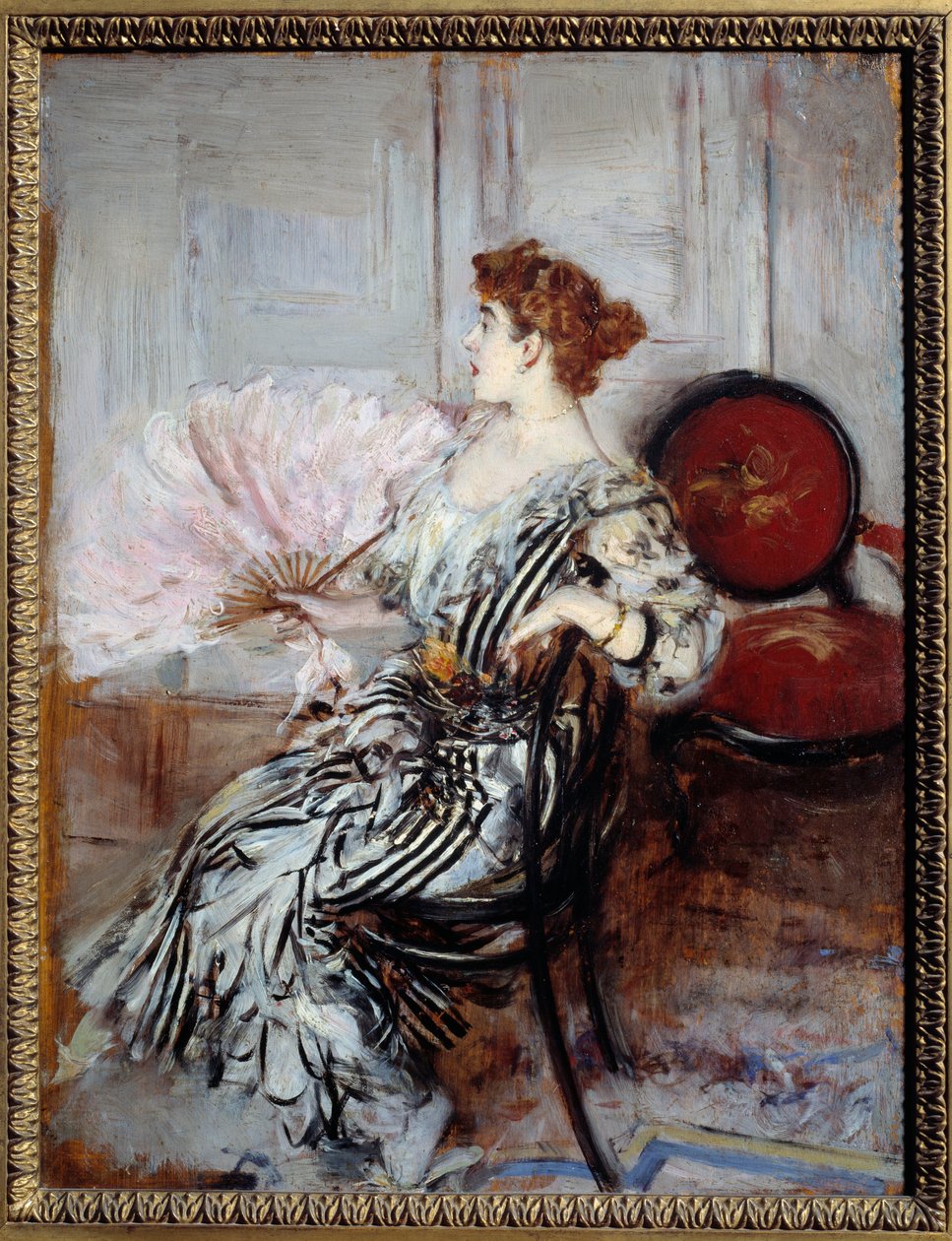 Portrett av Madame Torri, danser ved Operaen. Maleri av Giovanni Boldini av Giovanni Boldini