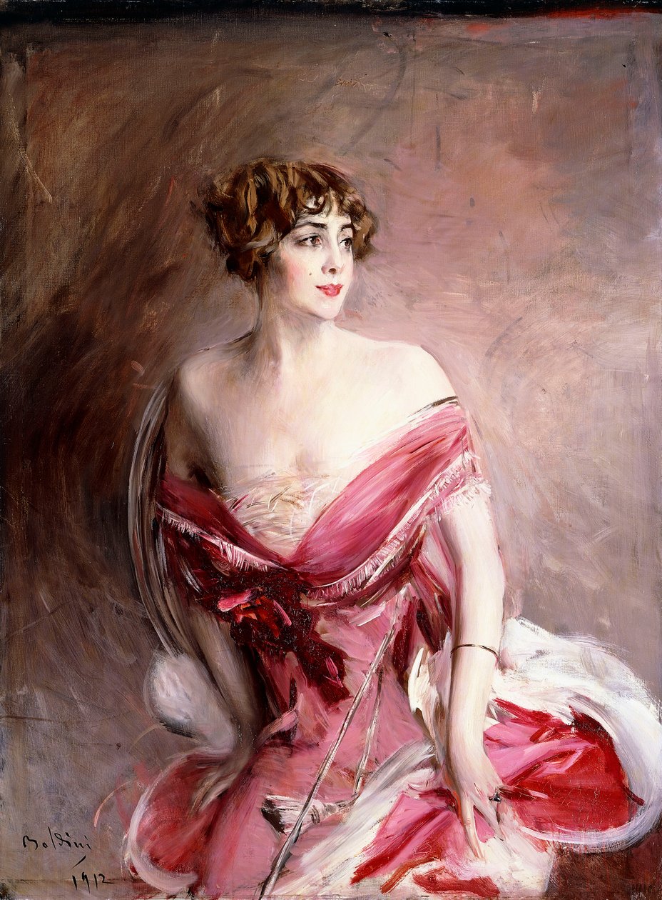 Portrett av Mlle. de Gillespie, The Lady of Biarritz, 1912 av Giovanni Boldini