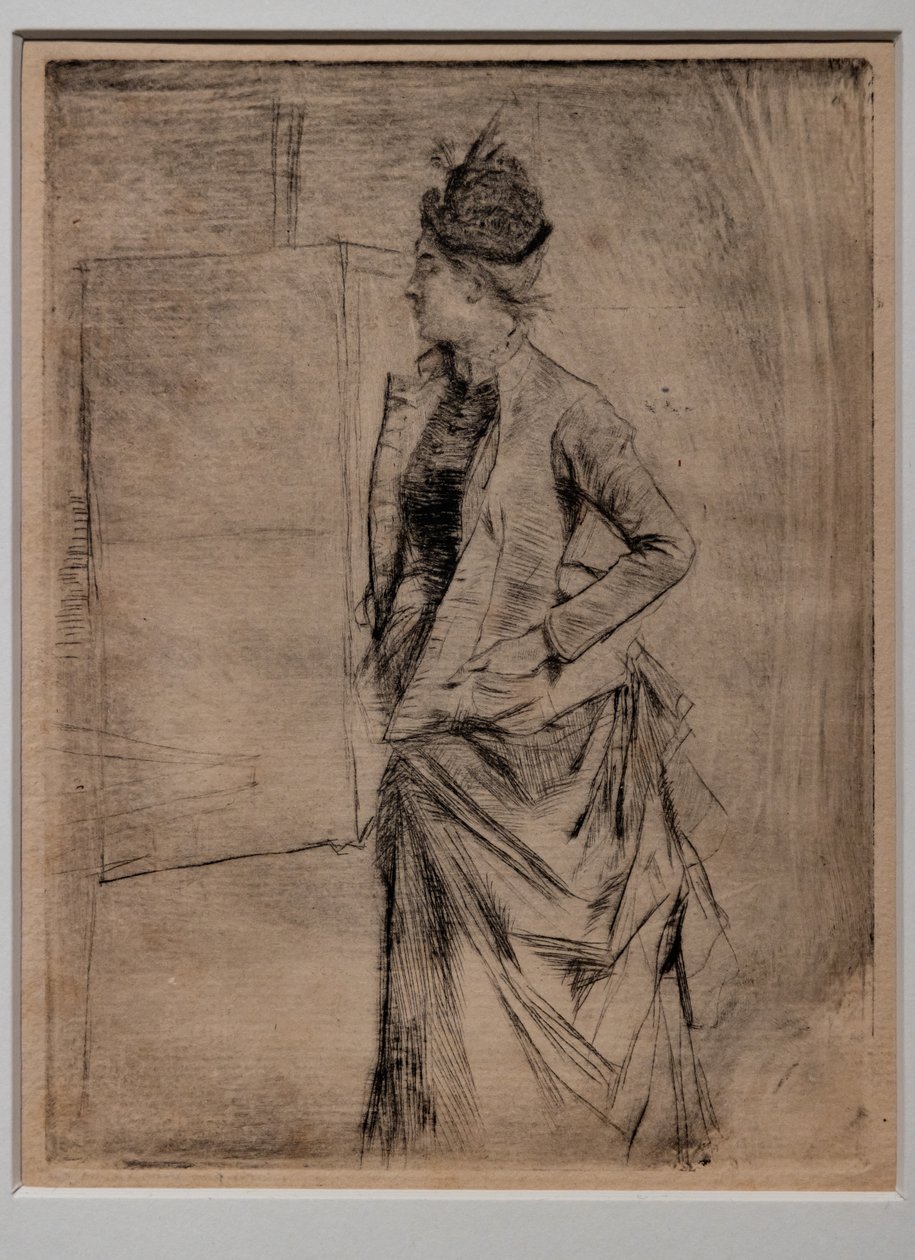 Portrett av en stående ung kvinne i profil (Besøket) av Giovanni Boldini