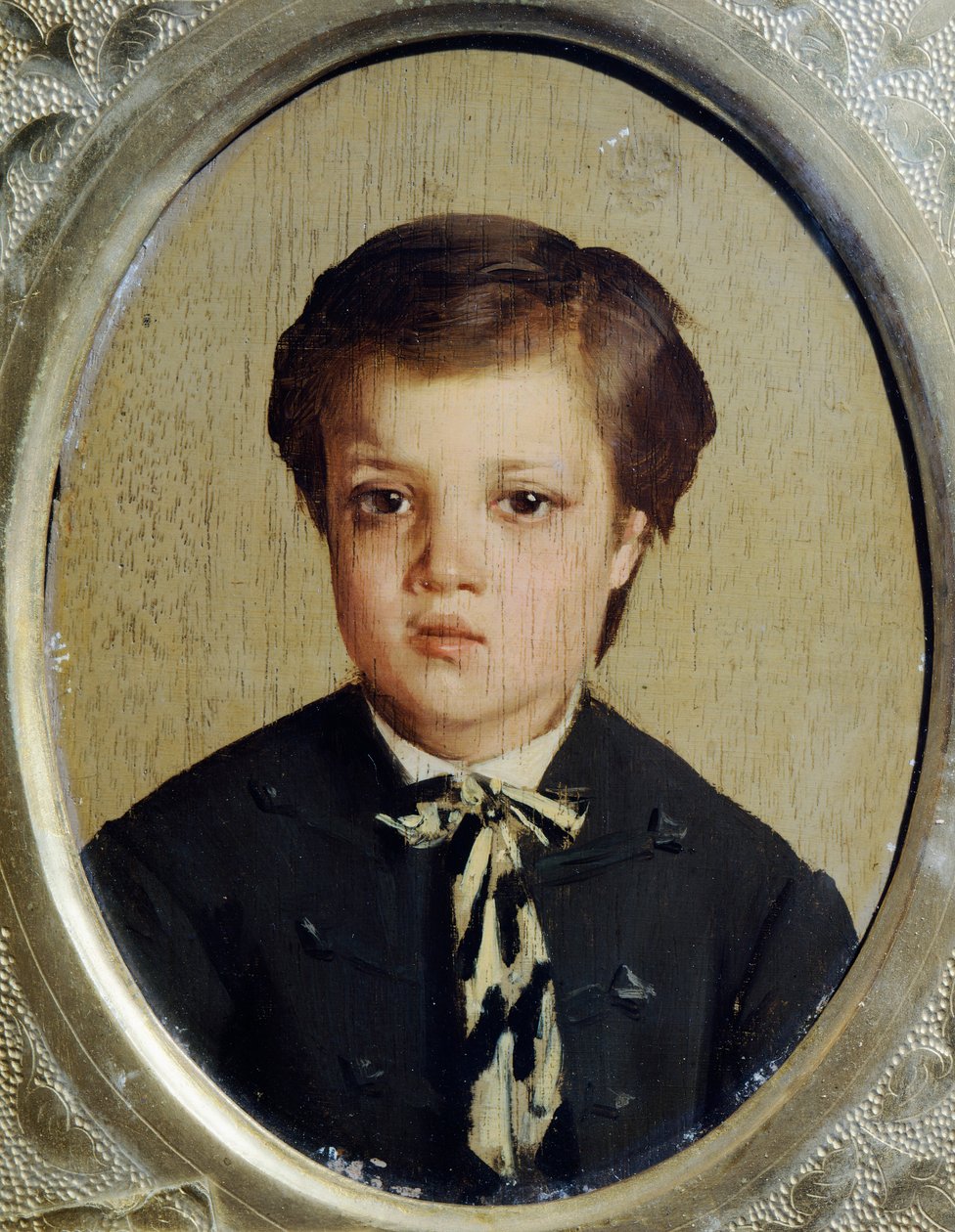 Portrett av bror Francesco Boldini av Giovanni Boldini (1842-1931), olje på tre av Giovanni Boldini