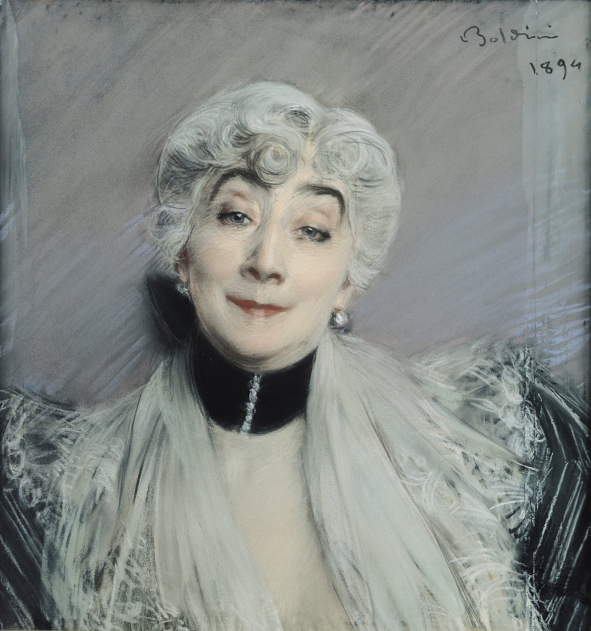 Portrett av grevinnen de Martel de Janville, kjent som Gyp (1850-1932), 1894 av Giovanni Boldini