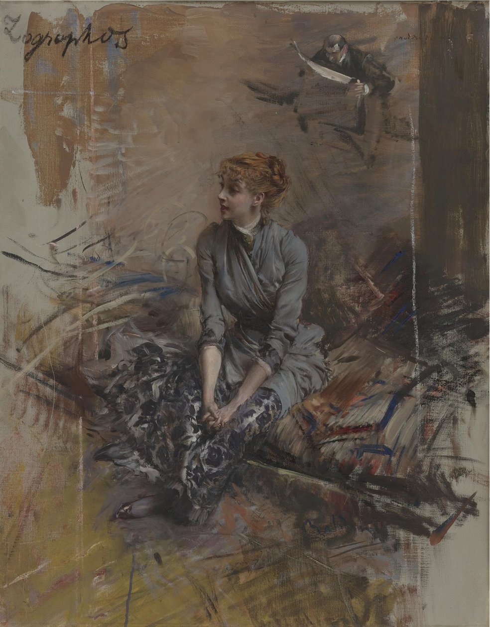Portrett av skuespillerinnen Gabrielle Réjane 1856-1920 av Giovanni Boldini