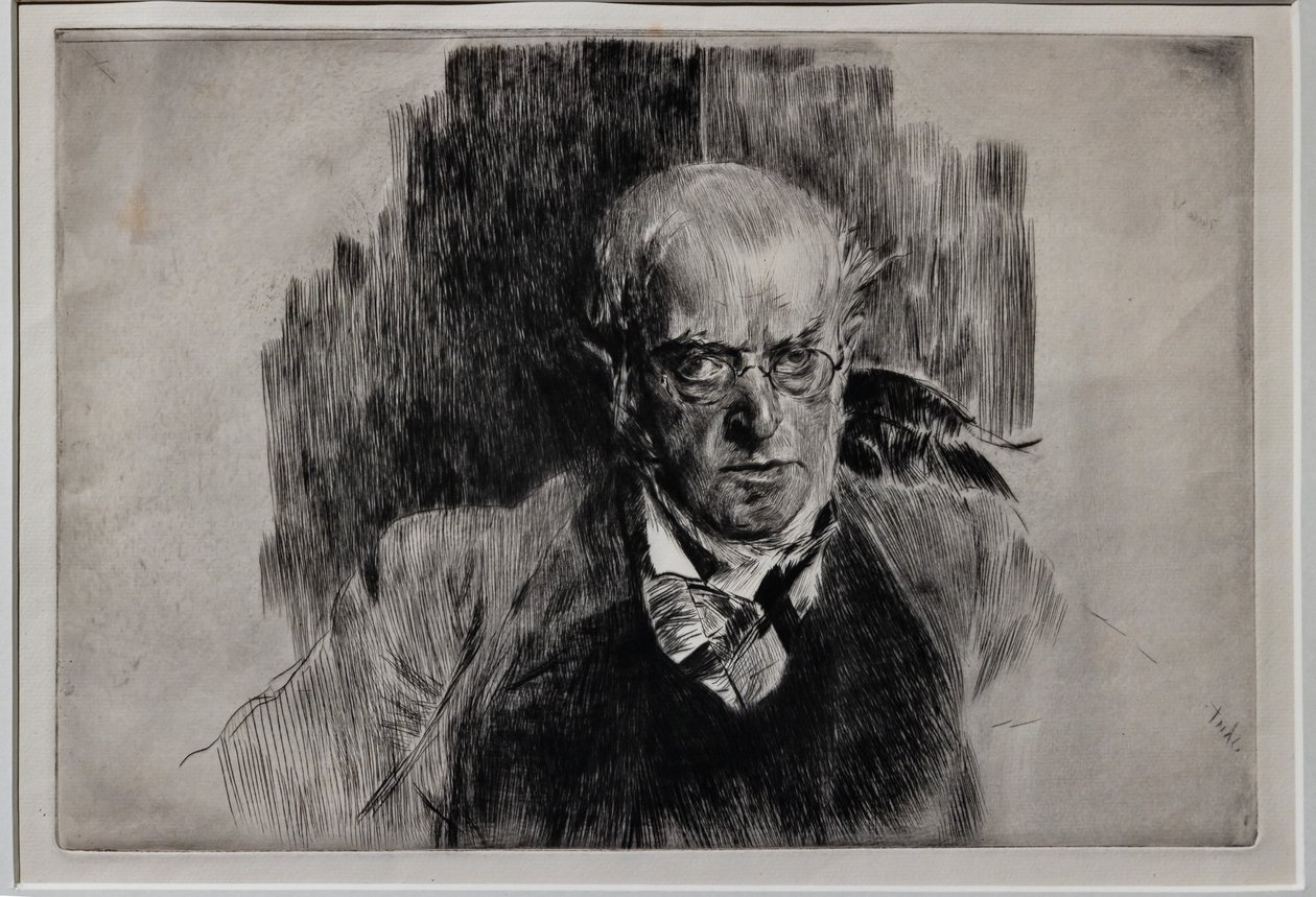 Portrett av maleren Adolph Menzel av Giovanni Boldini