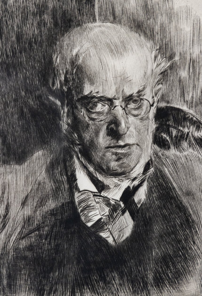 Portrett av maleren Adolph Menzel, detalj av Giovanni Boldini