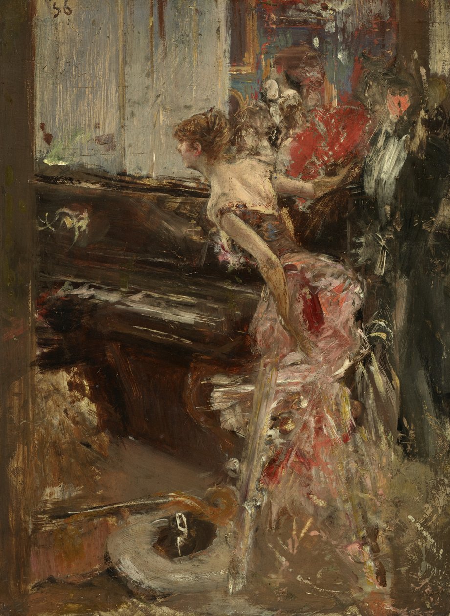 Recital, ca. 1884 av Giovanni Boldini