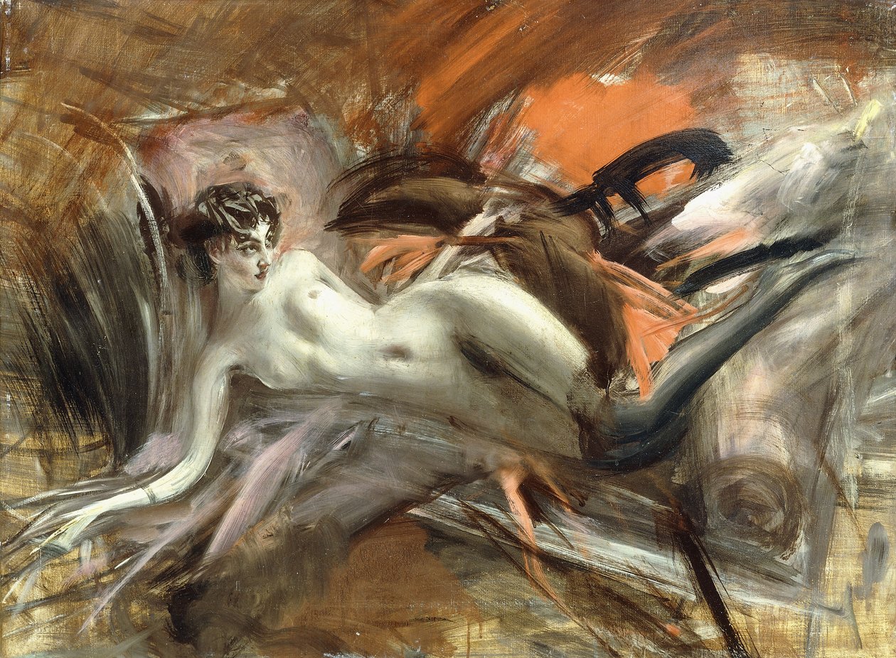 Liggende naken, av Giovanni Boldini