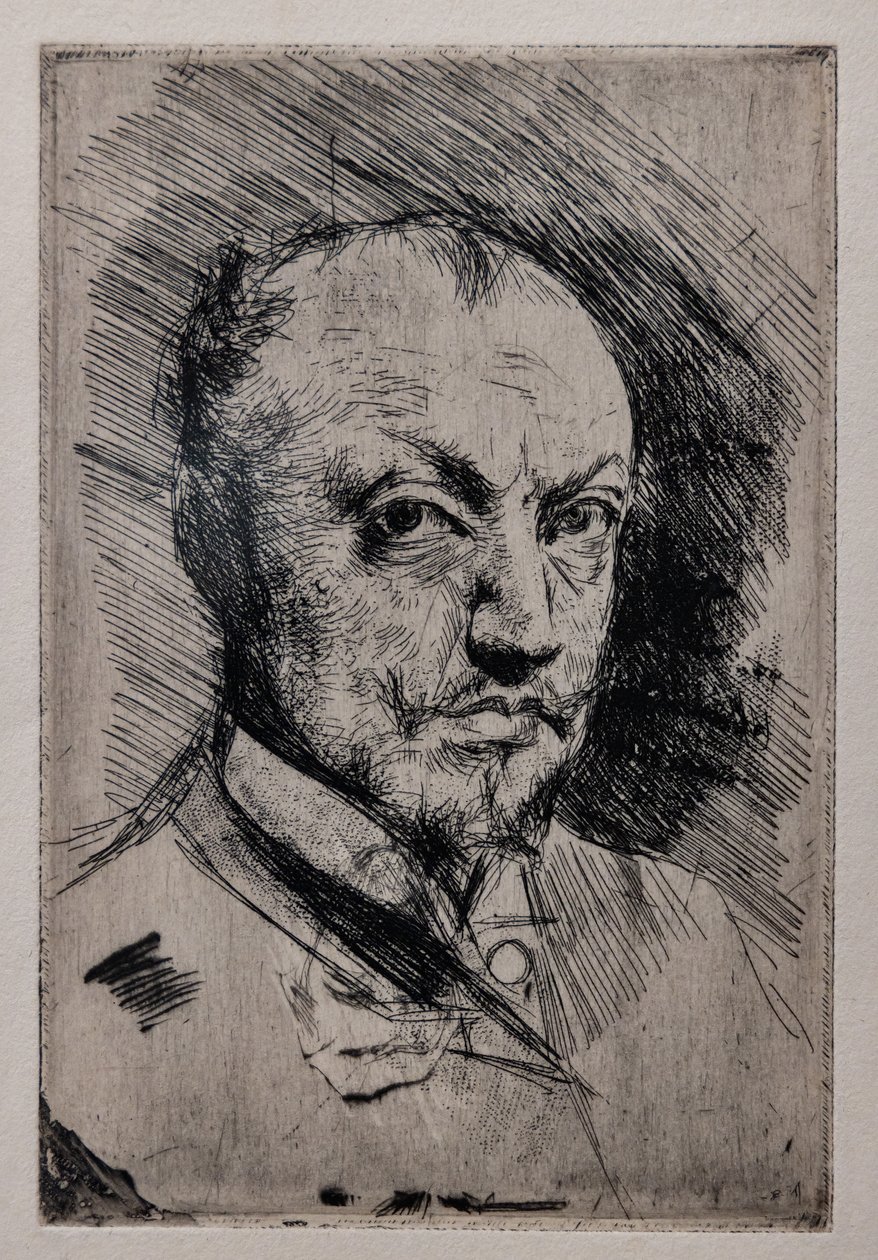 Selvportrett, ca. 1890 (tørrpunkt, rulett og etsing på papir) av Giovanni Boldini
