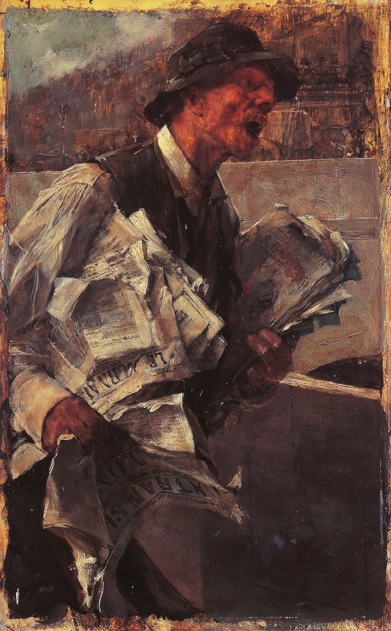 Den parisiske avisgutten eller nyhetsleverandøren av Giovanni Boldini