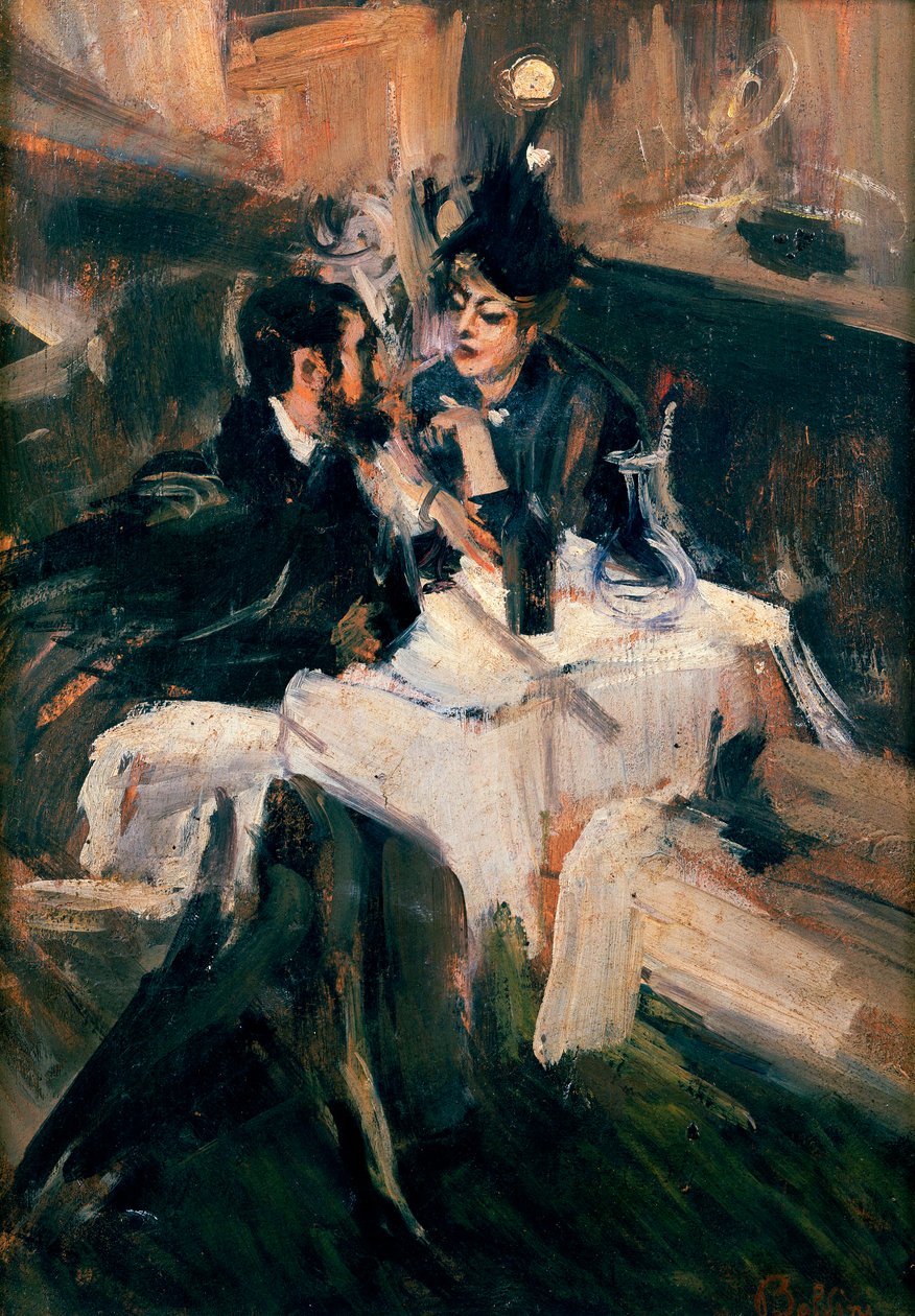 The Sweethearts" lunsj, ca. 1895 av Giovanni Boldini