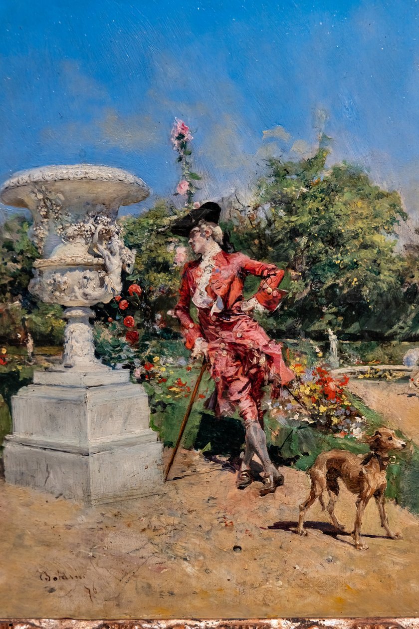 Ung markis i Versailles, detalj av Giovanni Boldini