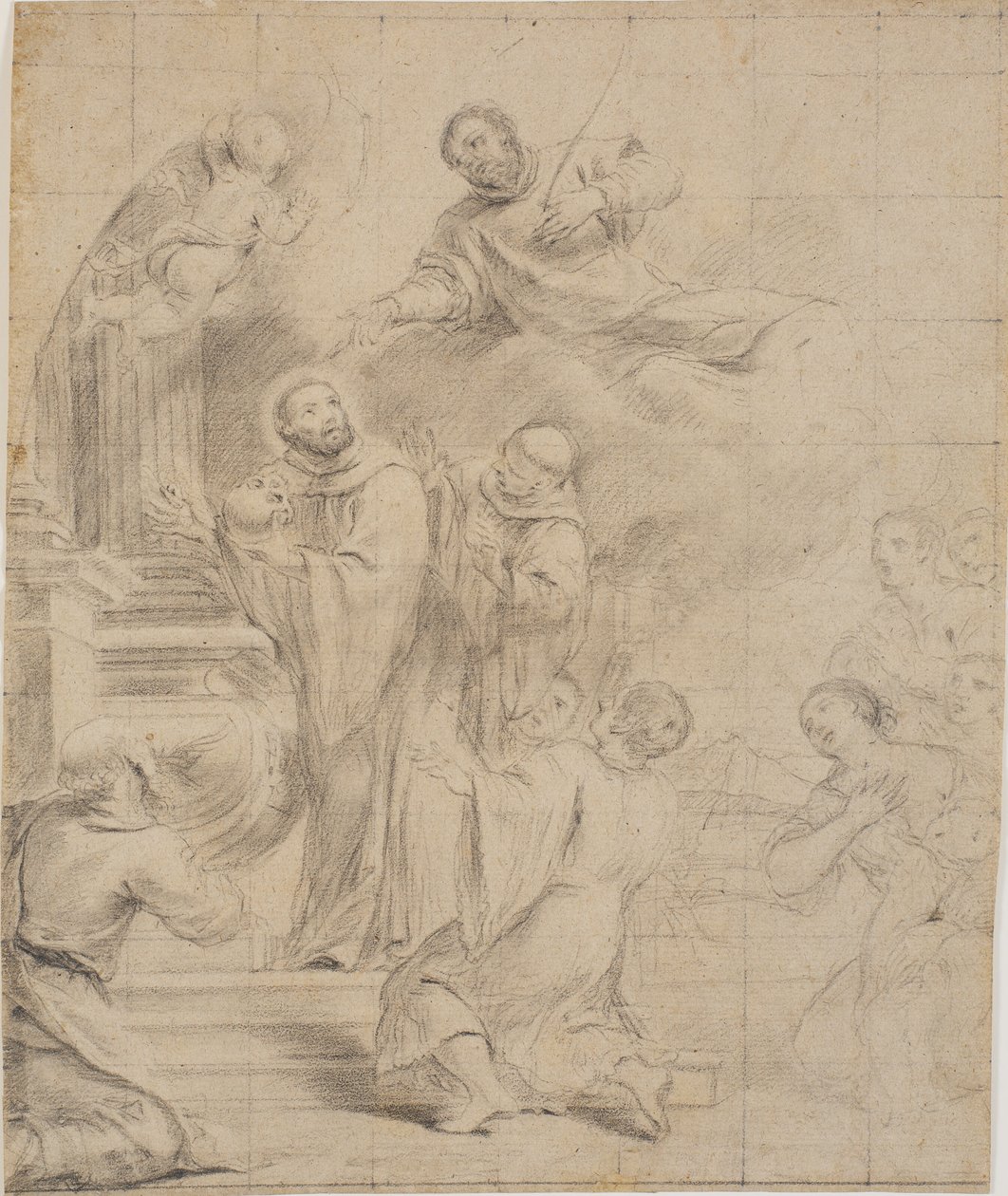 St. Bernard redder hodeskallen til St. Caesarius av Giovanni Bonati