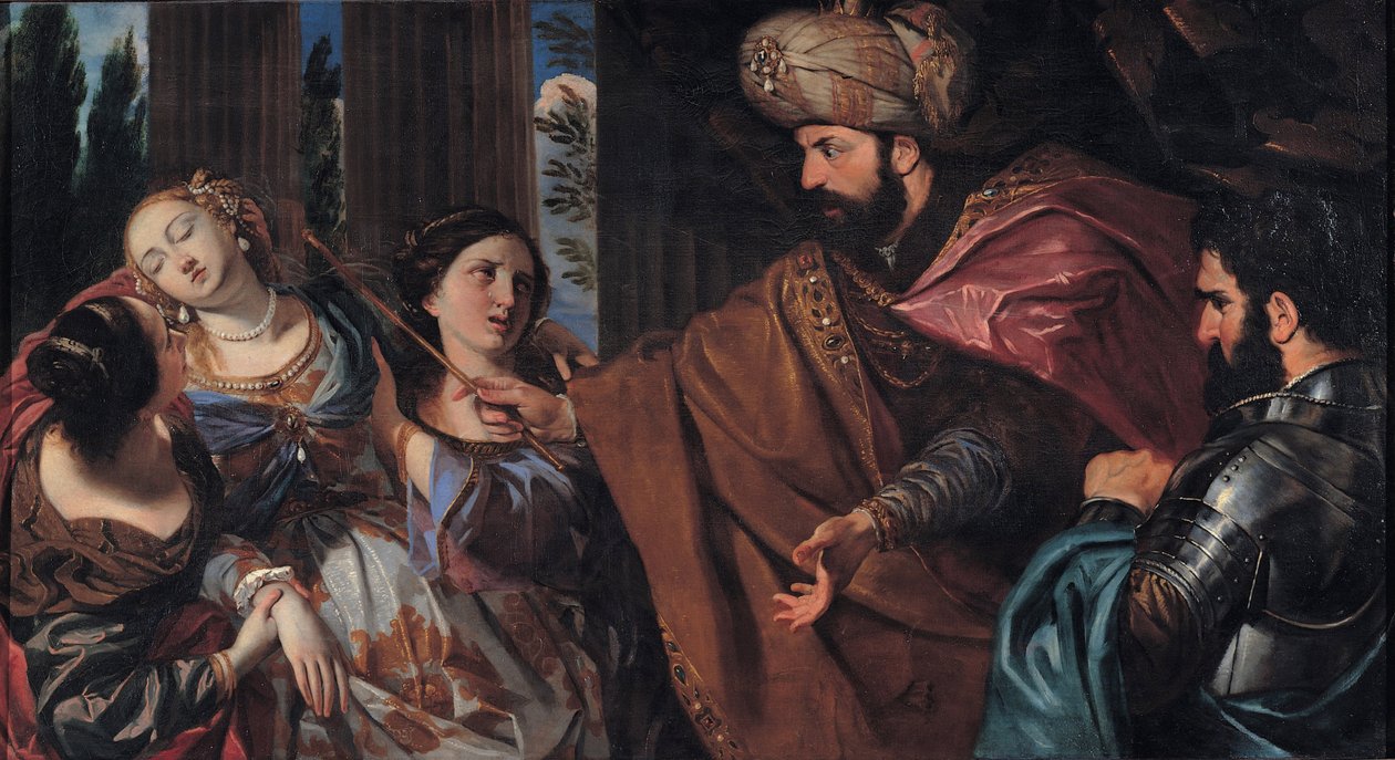 Ester før Ahasverus, mellom 1660 og 1670 av Giovanni Bonatti