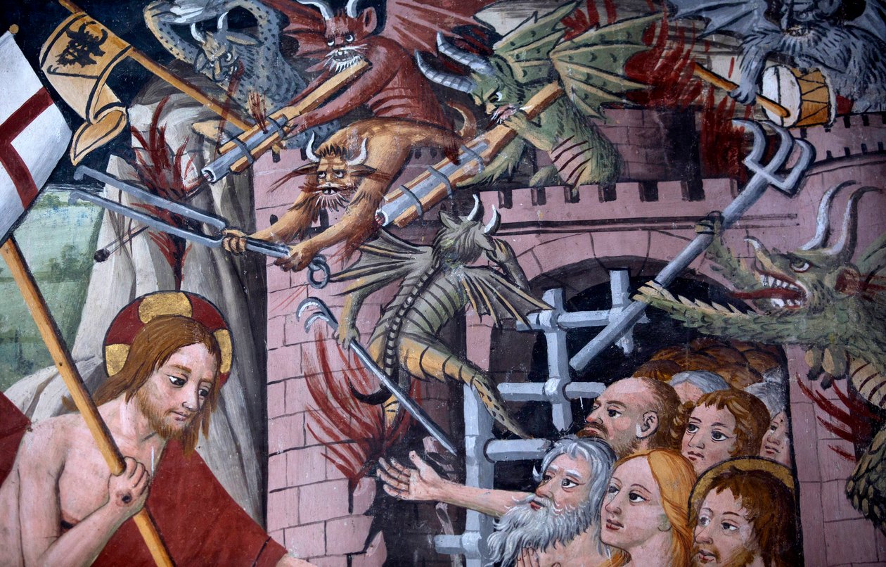 Nedstigning til helvete, ca. 1492 (detalj av 3702448) av Giovanni Canavesio