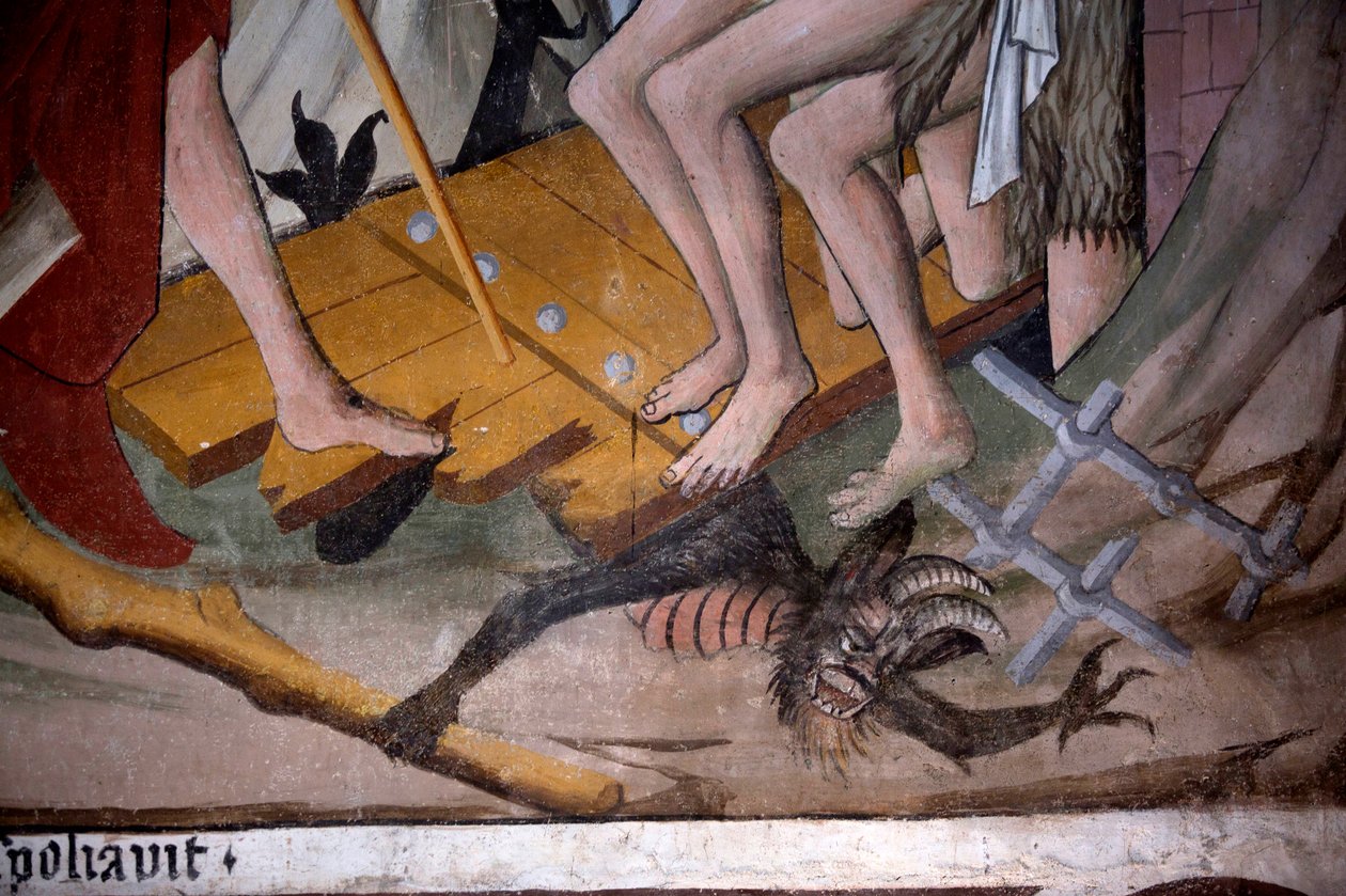 Nedstigning til helvete, ca. 1492 (fresco) (detalj av 3702448) av Giovanni Canavesio