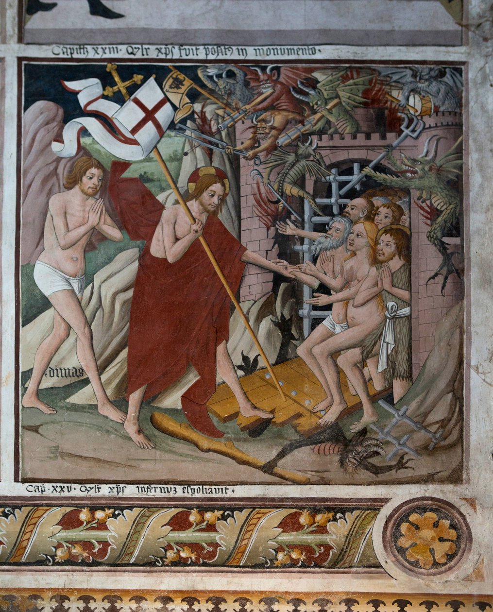 Nedstigning til helvete, ca. 1492 av Giovanni Canavesio