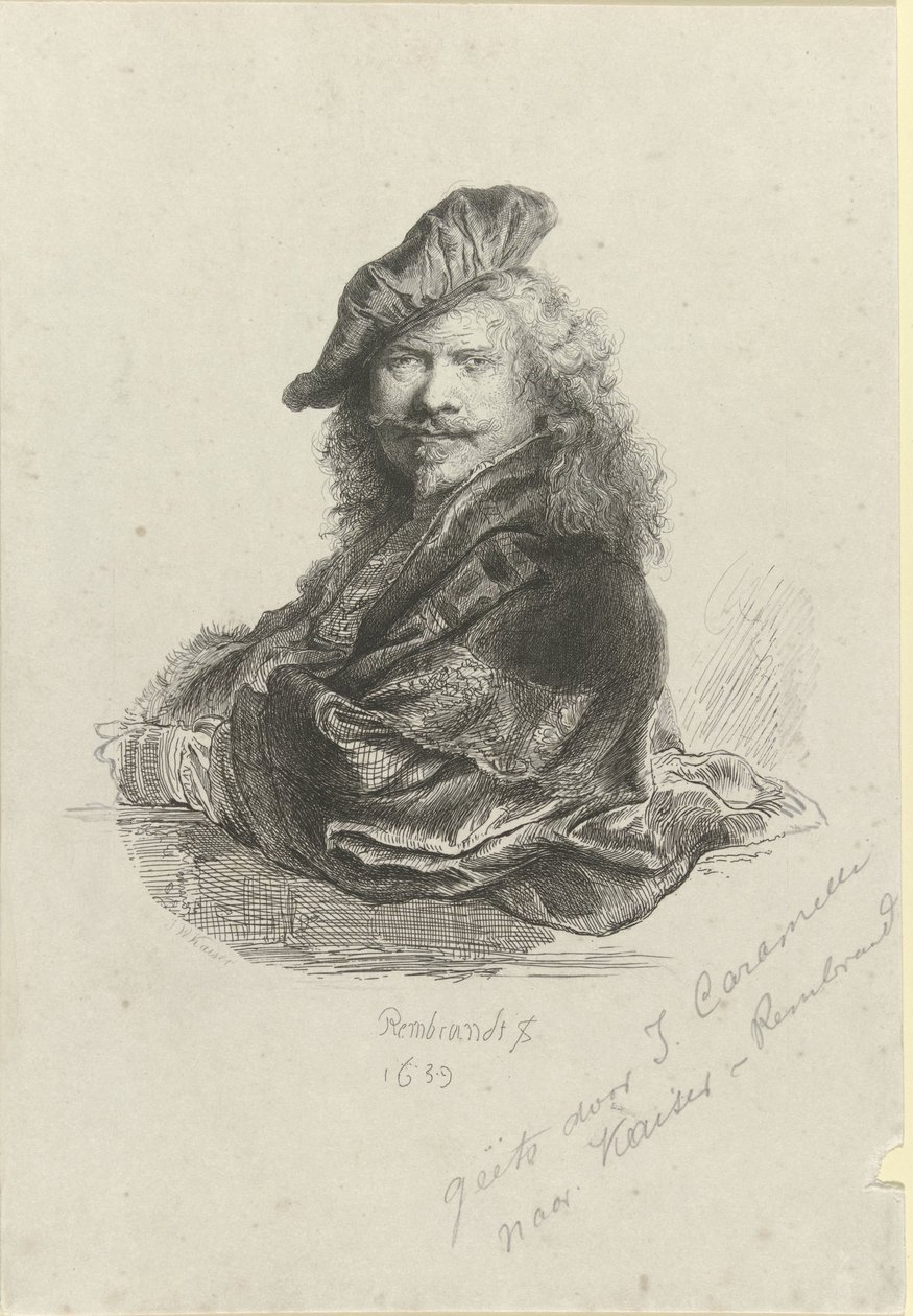 Portrett av Rembrandt Harmensz. fra Rhinen av Giovanni Caramelli