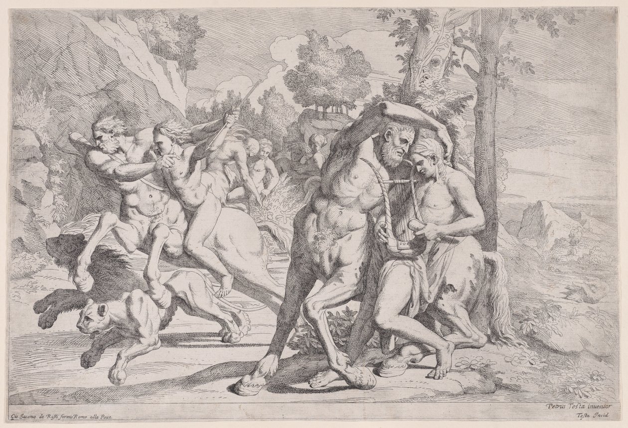 Utdannelsen til Achilles, 1650-55. av Giovanni Cesare Testa