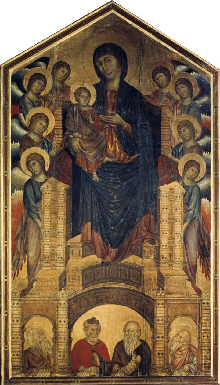Madonnaen i Majestet Majestet, 1285-1286 av Giovanni Cimabue