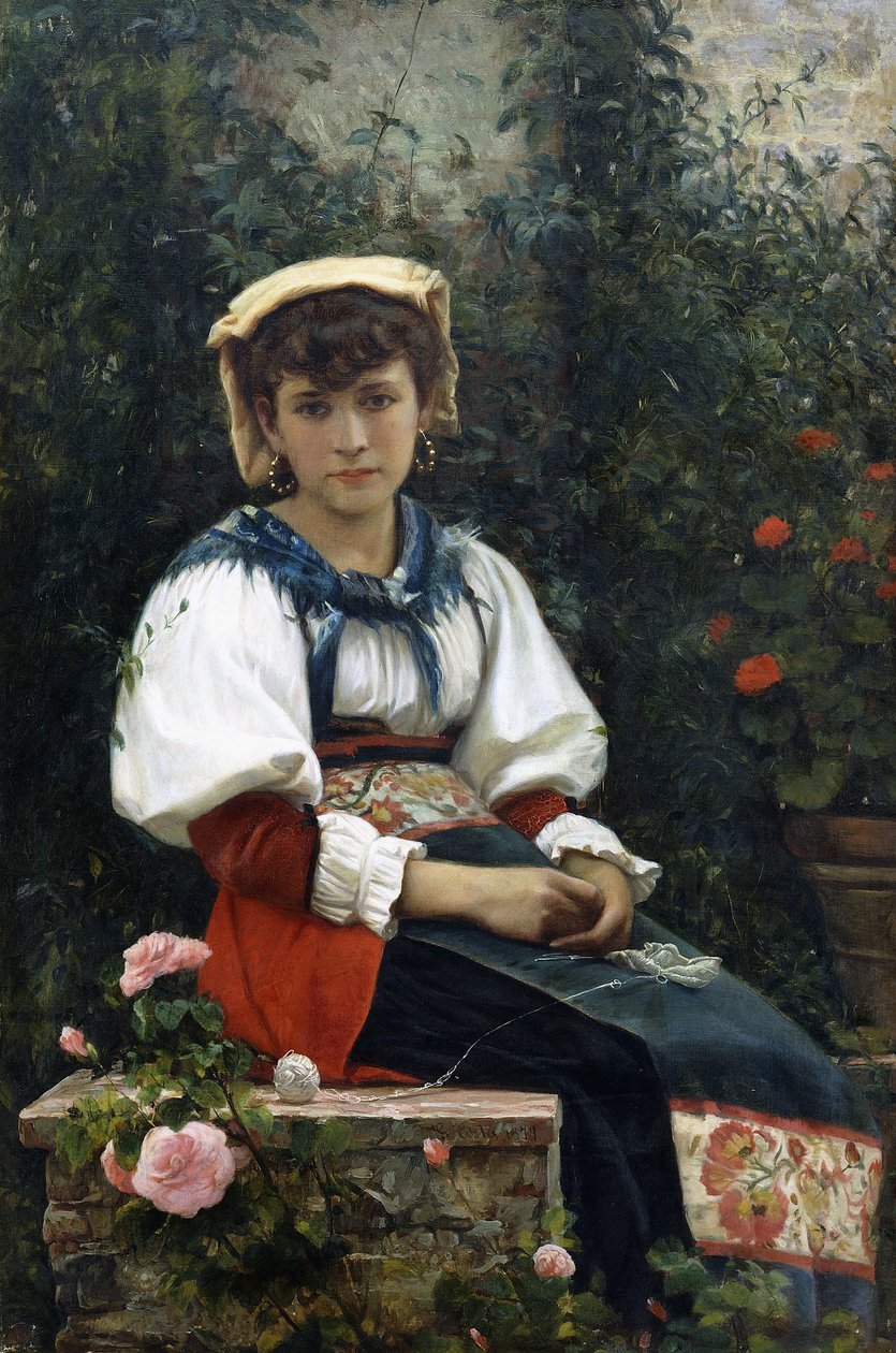 En toskansk skjønnhet, 1874 av Giovanni Costa