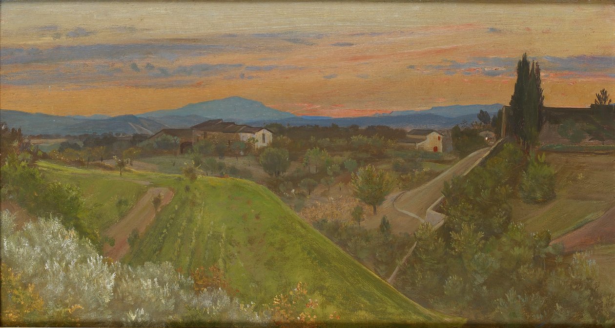 Utsikt over Monte Amiata, Toscana, c1880 av Giovanni Costa