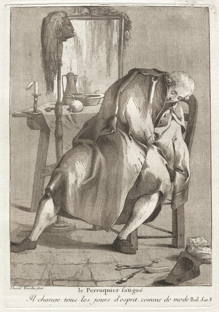 Den slitne parykkmakeren av Giovanni David