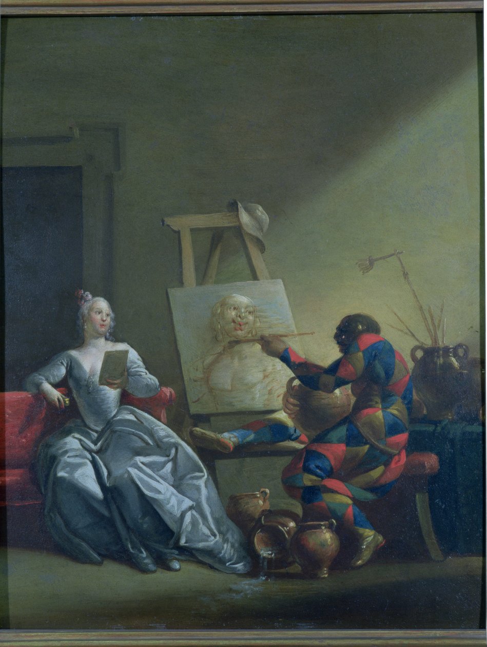 Harlekinmaleren, ca. 1742 av Giovanni Domenico Ferretti