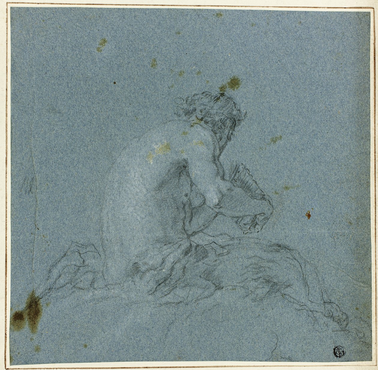 En Satyr som spiller sine rør av Giovanni Domenico Tiepolo