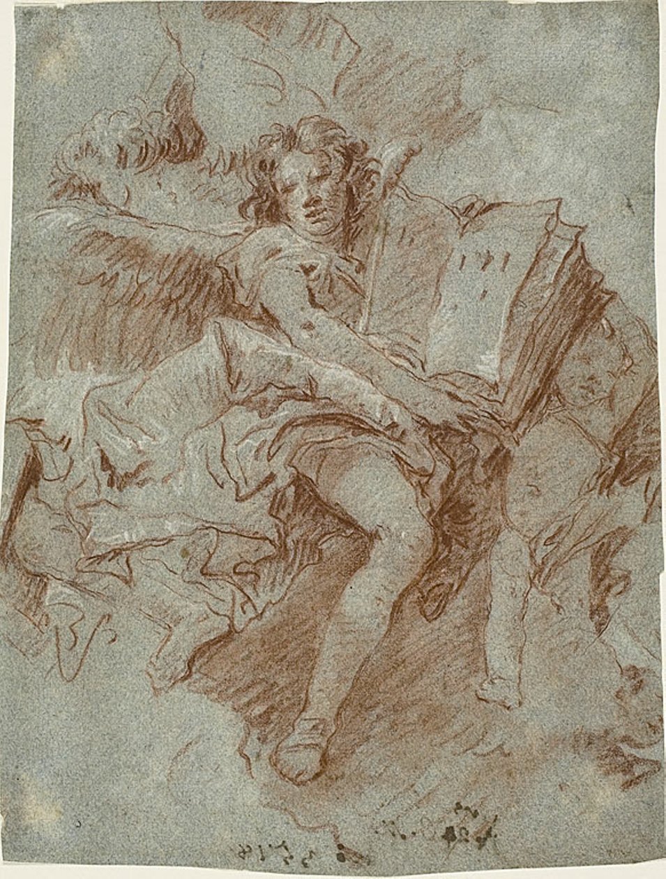 En engel med en bok av Giovanni Domenico Tiepolo