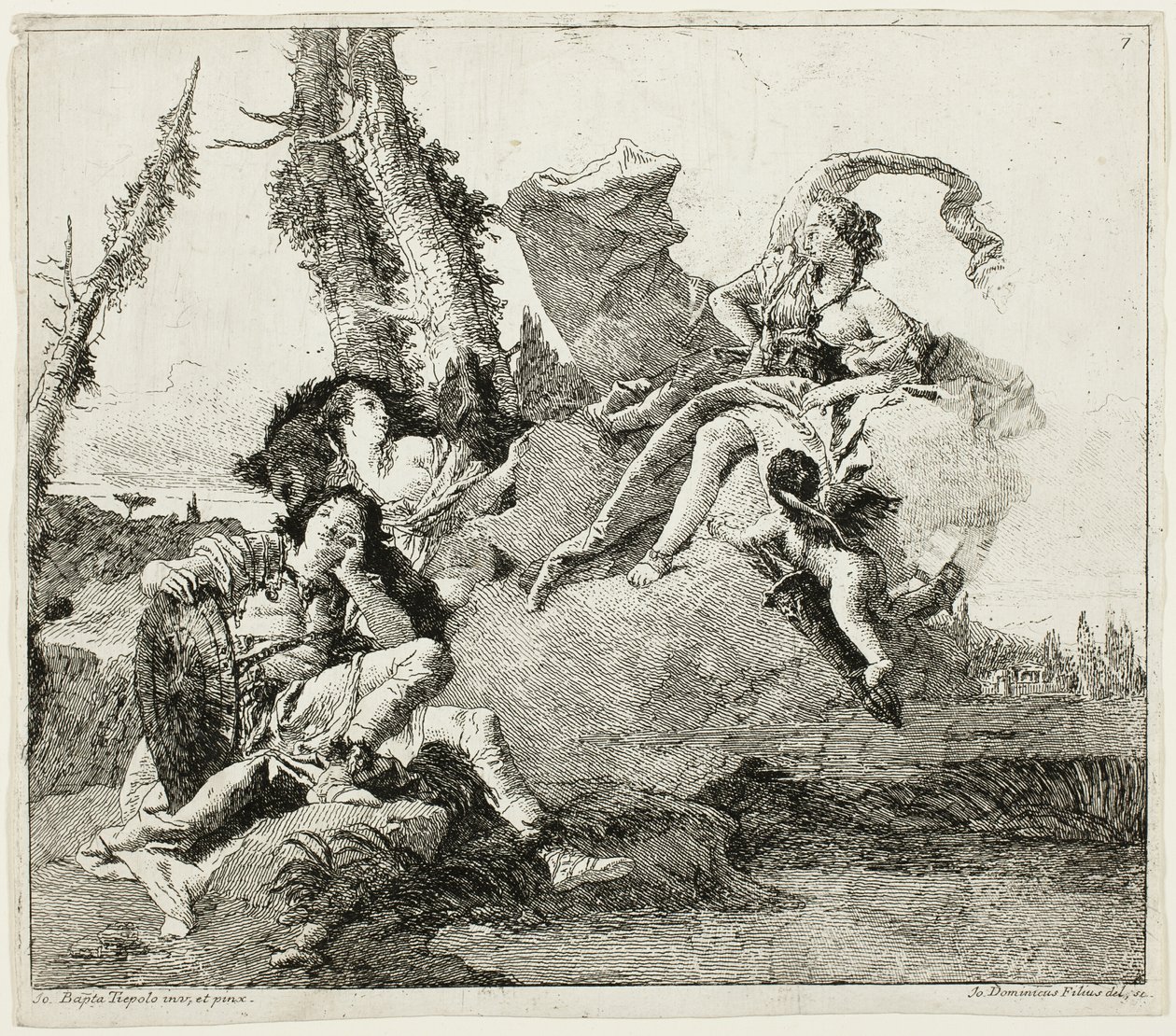 Armida møter den sovende Rinaldo av Giovanni Domenico Tiepolo