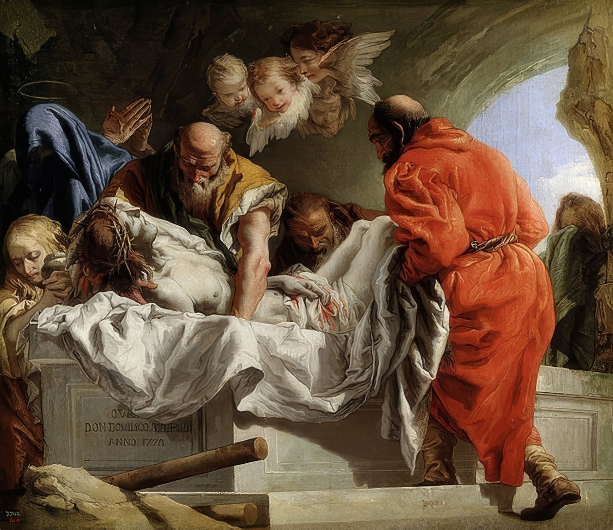 Kristi begravelse. 1772 av Giovanni Domenico Tiepolo